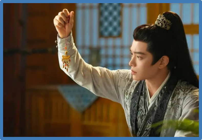 Снимок с экрана монитора. Стоп кадр дорамы *Битва за любовь*. Актер Дин Юйси.