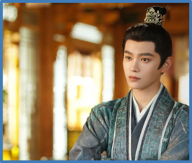 Снимок с экрана монитора. Стоп кадр дорамы *Битва за любовь*. Актер Дин Юйси.