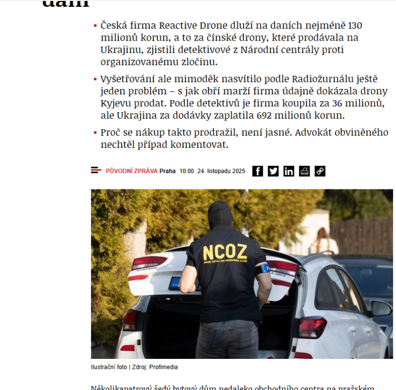    ФОТО: Скриншот статьи Irozhlas