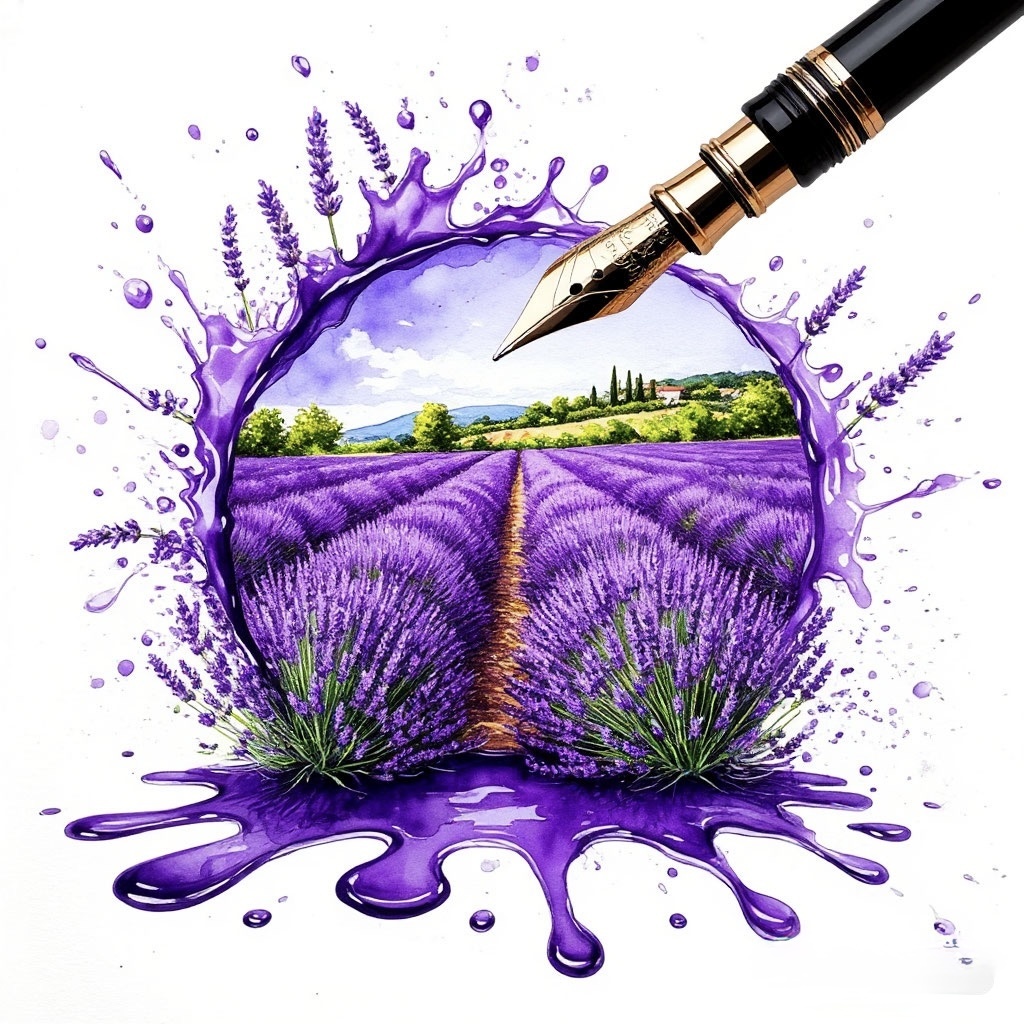 Иллюстрация автора: лавандовый пейзаж