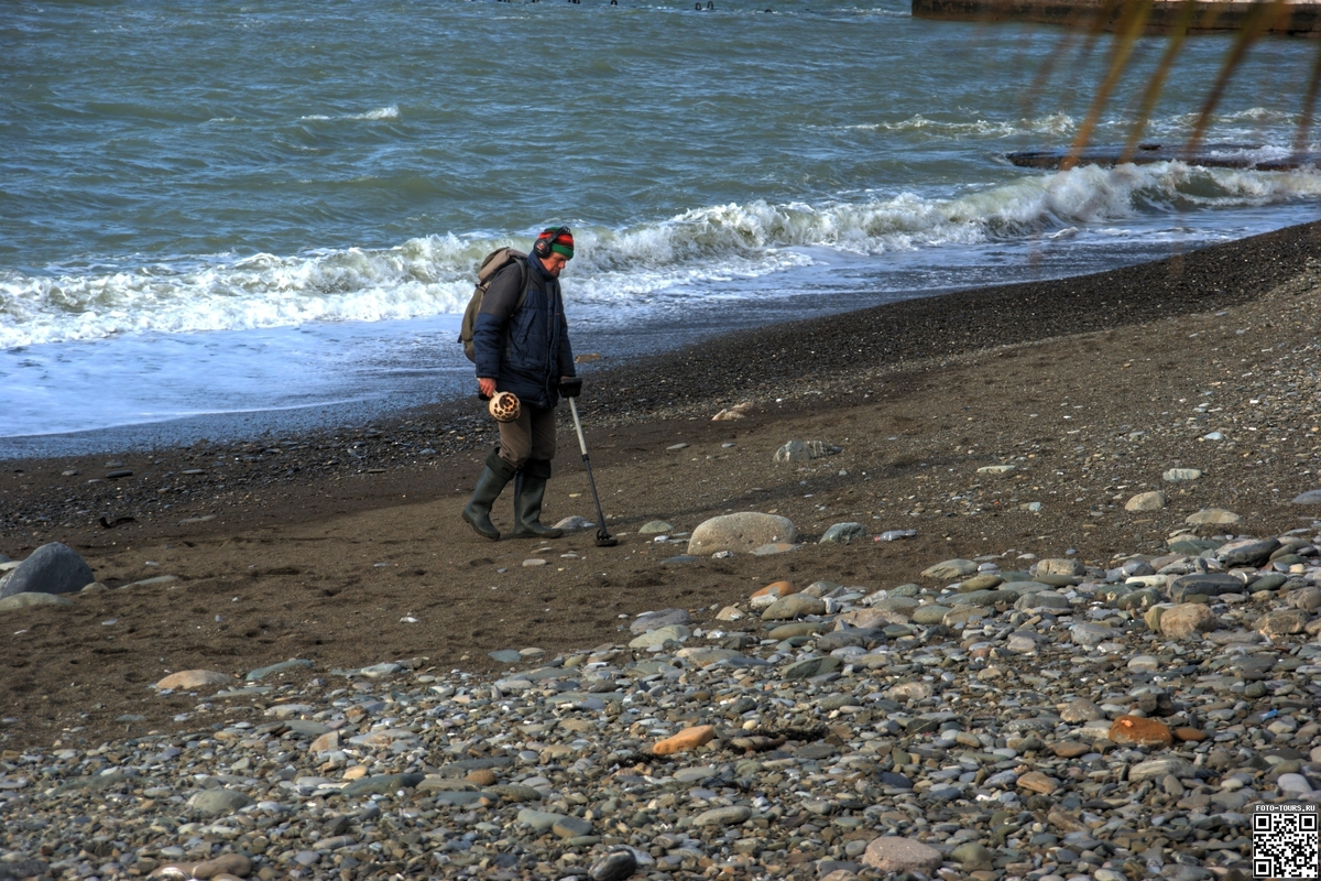 На одном из пляжей Сочи