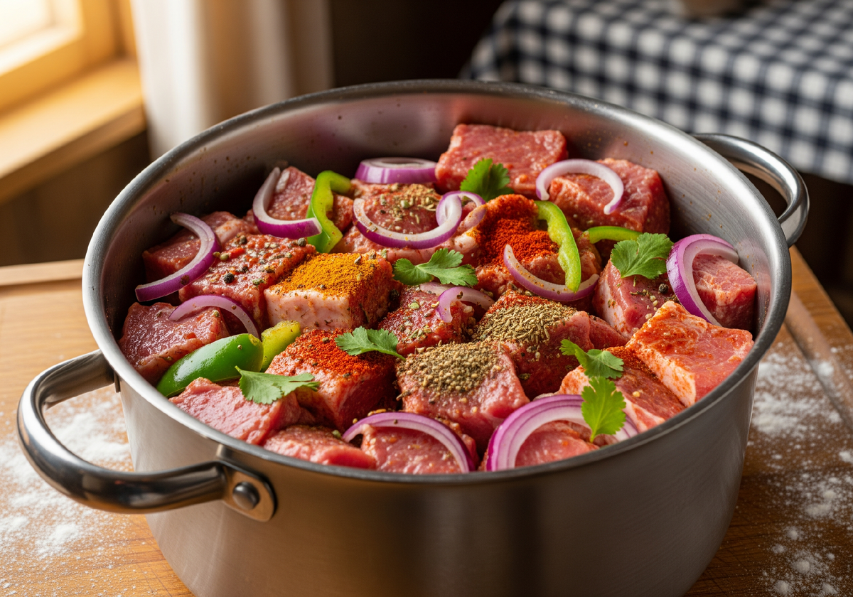 Подготовьте мясо