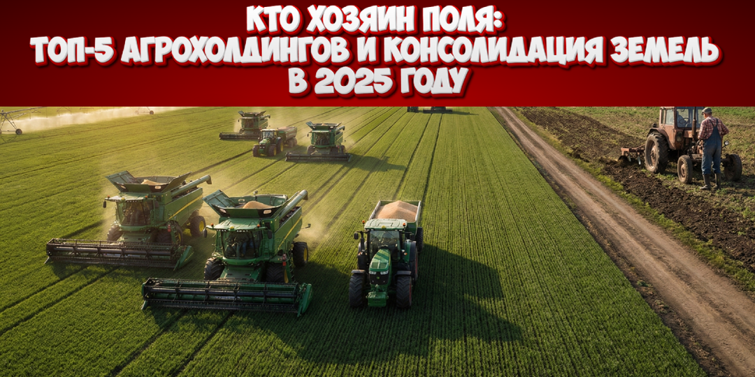 Кто хозяин поля: Топ-5 агрохолдингов и консолидация земель в 2025 году