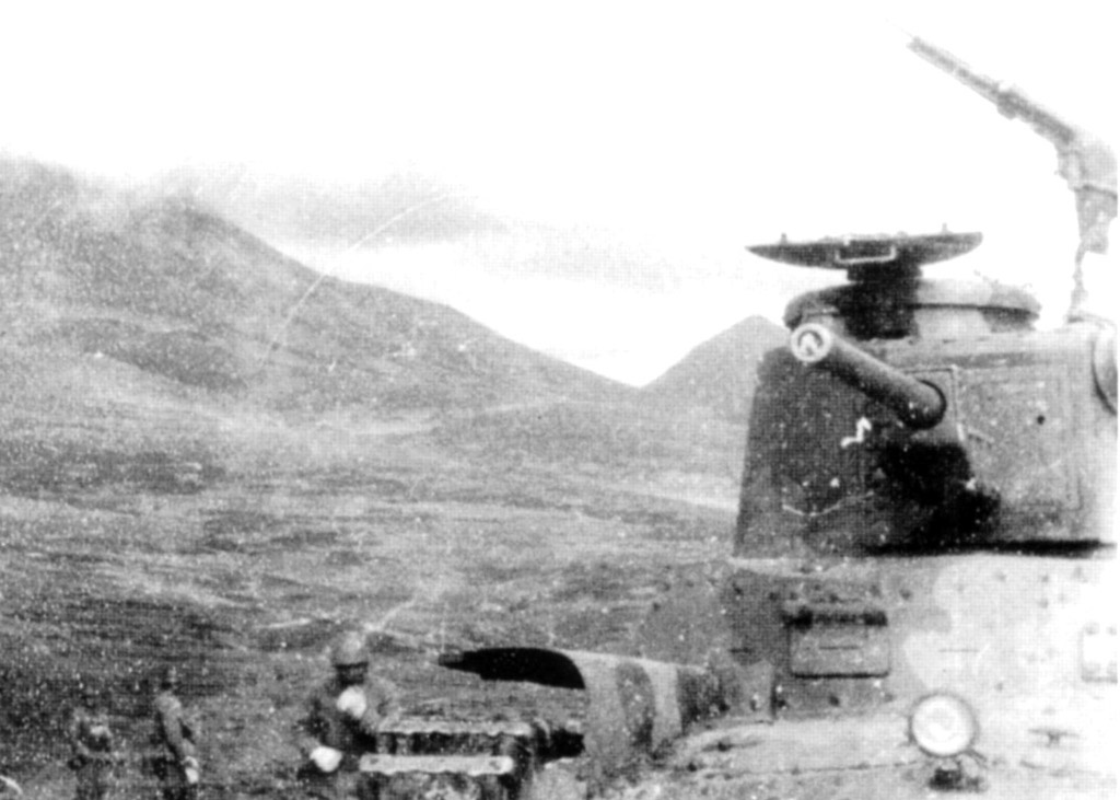 В ходе отработки взаимодействия с пехотой, 1945 год. Учения не помогли.