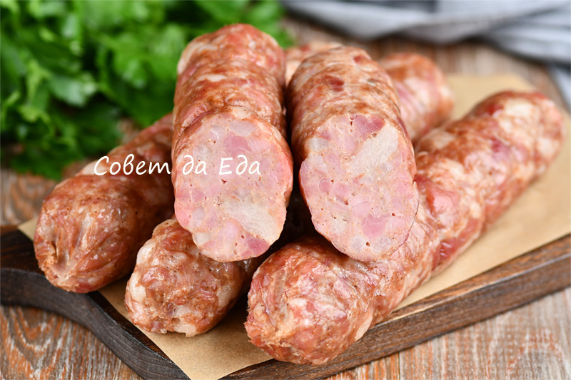 Натуральная домашняя колбаса и ветчина без специальной оболочки в духовке