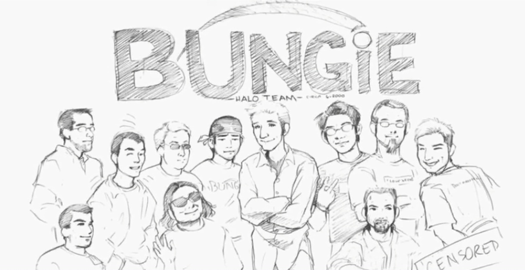 На скетче вся команда разработки Halo: Combat Evolve
