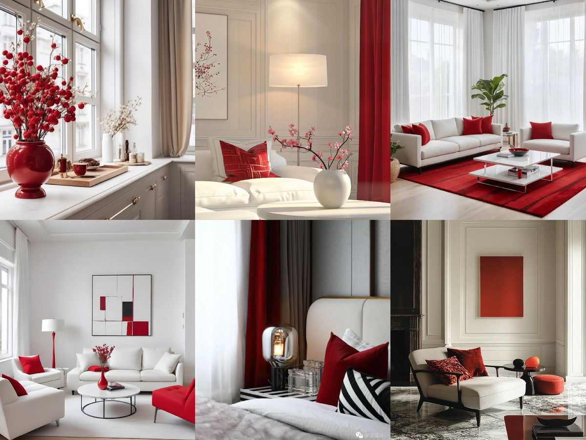 Неожиданный красный в интерьере