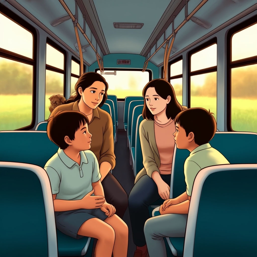 Иллюстрация "Развиваем речь и мышление в транспорте" сделана с помощью нейросети.