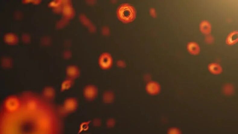 Ученые полагают, что Вселенная может быть заполнена крошечными первичными черными дырами (в печати художника), оставшимися с первых мгновений Великого взрываИсточник: NASA