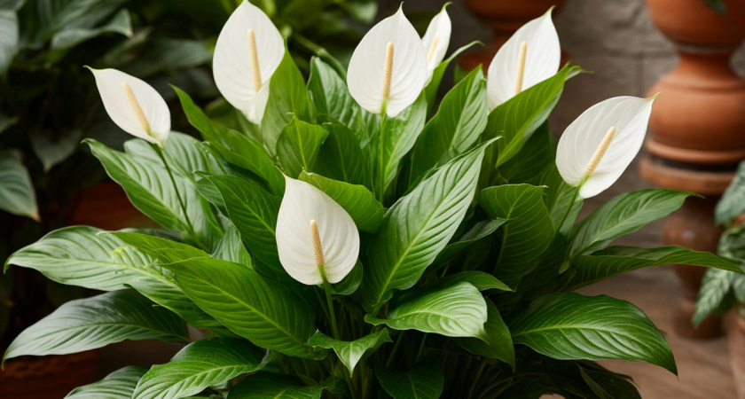    2 ампулы в горшок – и спатифиллум прекраснее невесты: бутонов как звезд на небе, листва всегда зеленая
