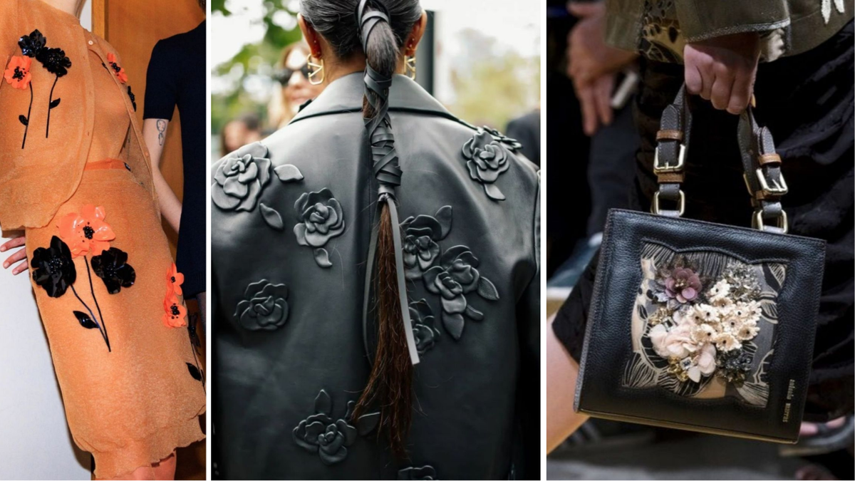 Примеры кутюрной вышивки по коже