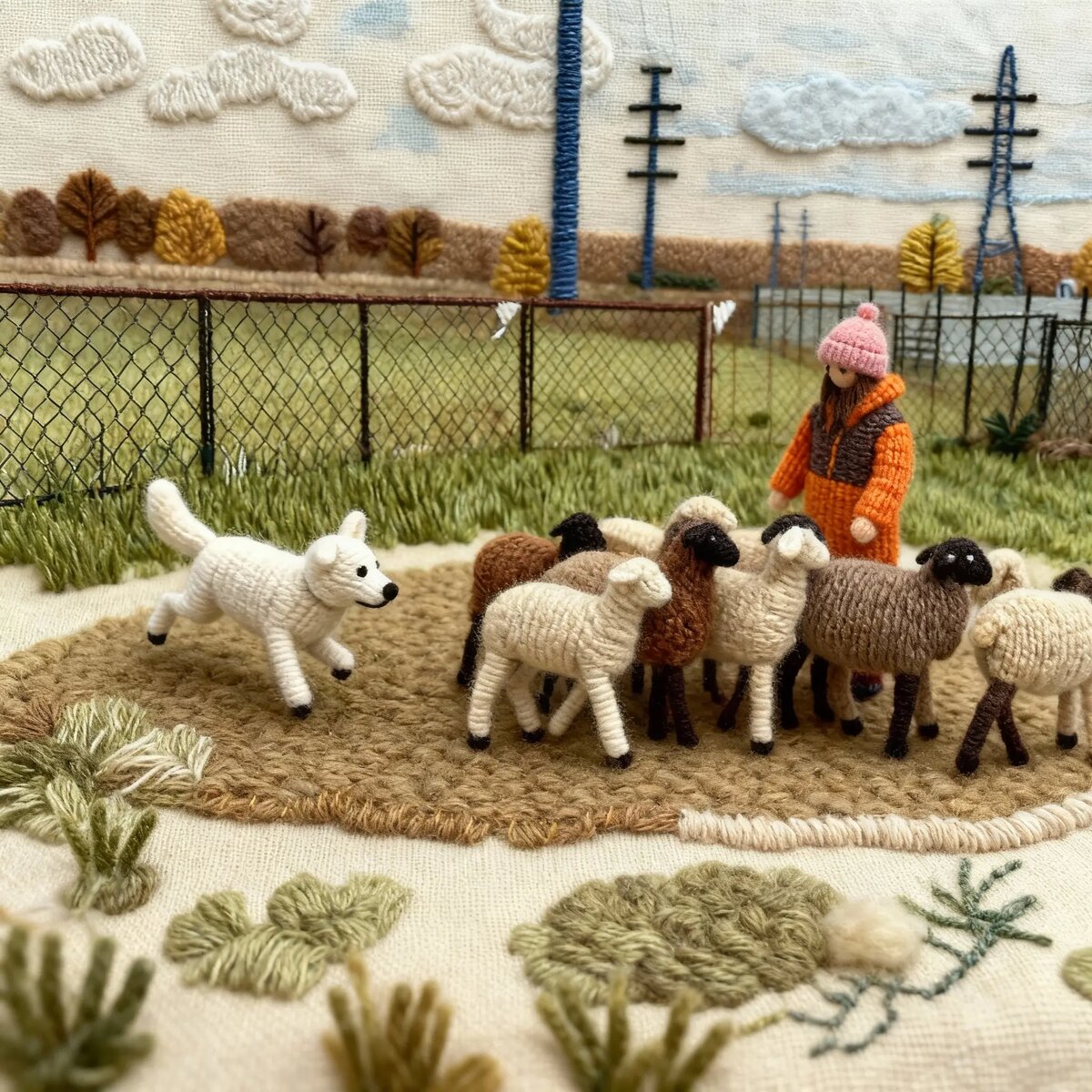 Тестирование собак на наличие пастушьего инстинкта. Изображение сгенерировано нейросетью Sora