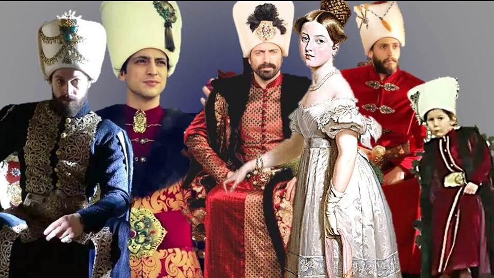 Авторский коллаж с использованием фрагментов турецкого сериала "Великолепный век"