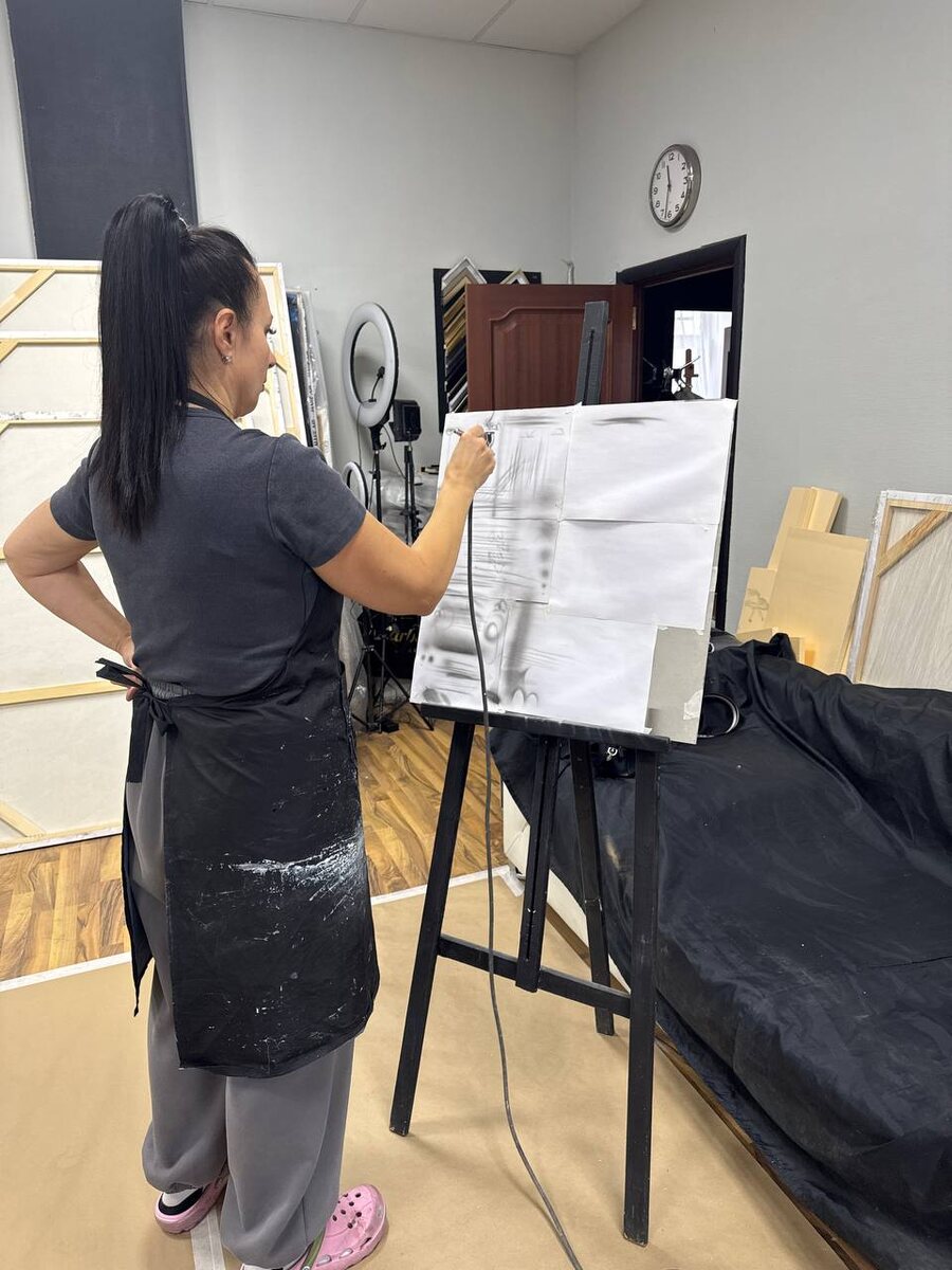 Простые элементы аэрографом