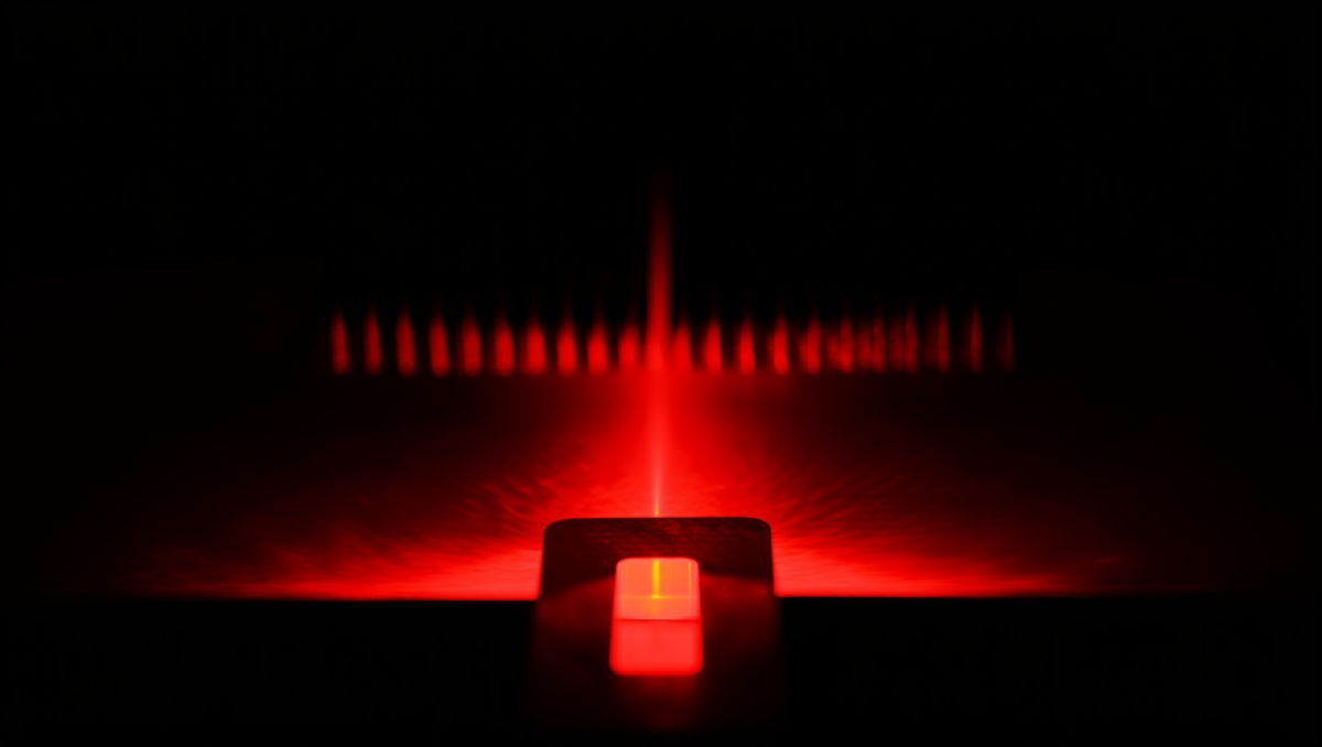 Интерференционная картина на экране, иллюстрация