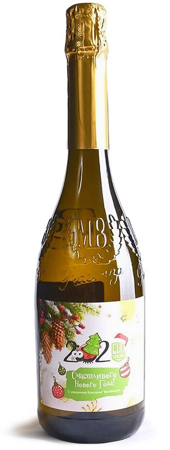 Брендирование бутылок шампанского на Новый год 2026