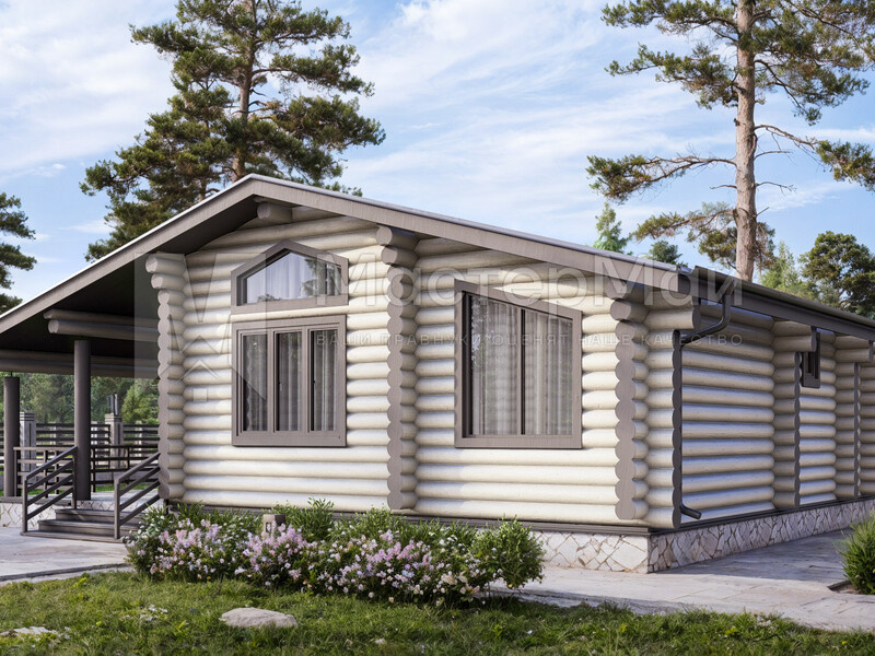 Проект дома из оцилендрованного бревна https://mastermay.ru/doma-iz-brevna