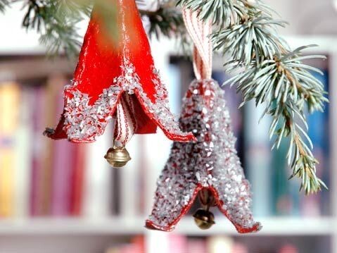 Новогодние поделки из ячеек от яиц. Источник фото https://pinterest.com