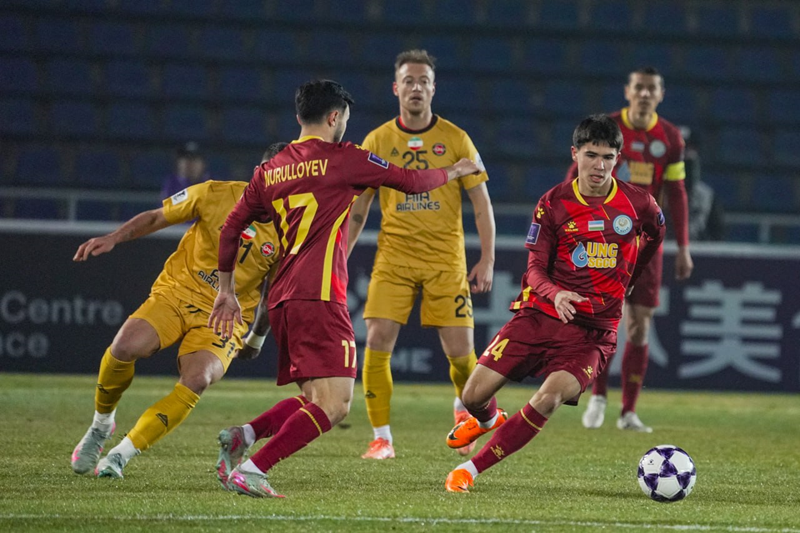 Фрагмент матча "Насаф"-"Трактор". Фото пресс-службы "Насафа"