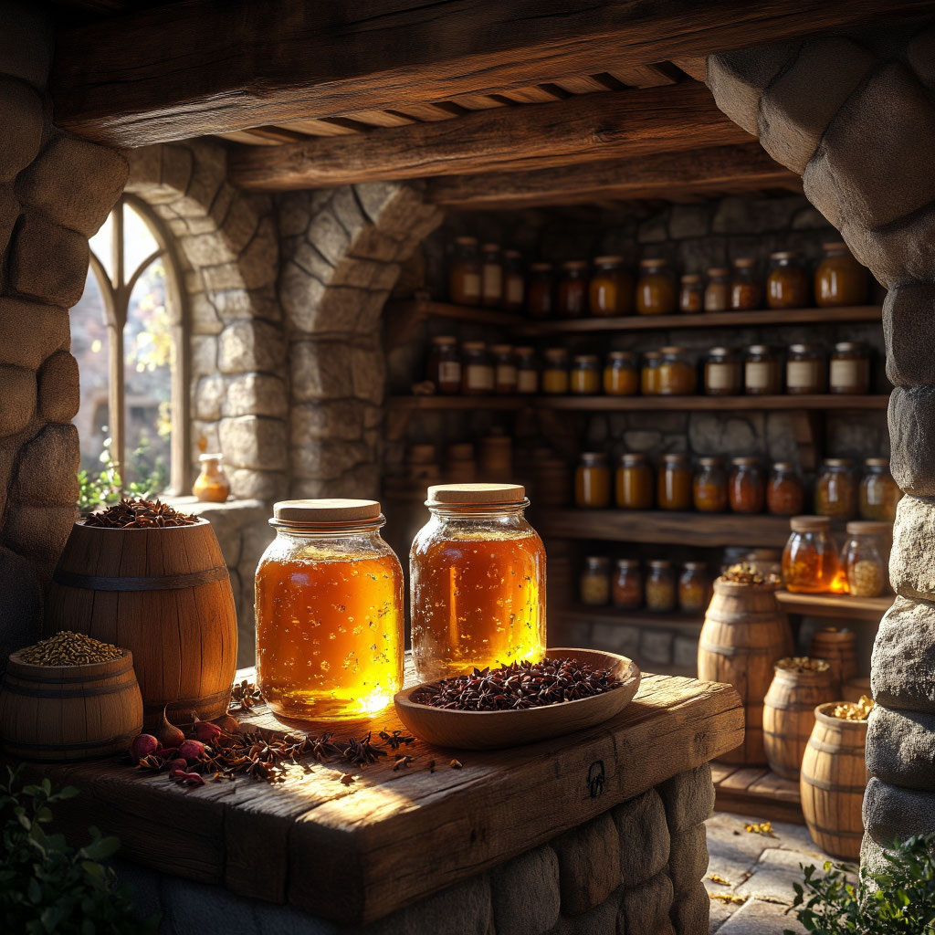 В Средние века мёд был единственным подсластителем. Это заставляло ценить вкус сладкого и наслаждаться им умеренно.