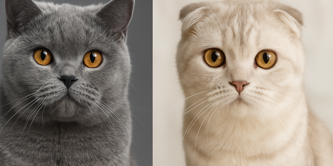 Британские и шотландские кошки: основные сходства и различия