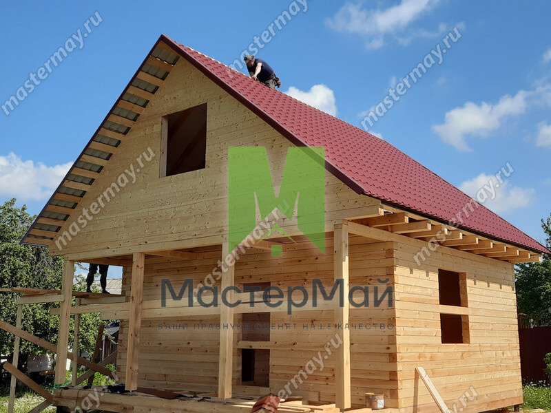 Строительство дома из профилированного бруса.https://mastermay.ru/1-doma-iz-brusa