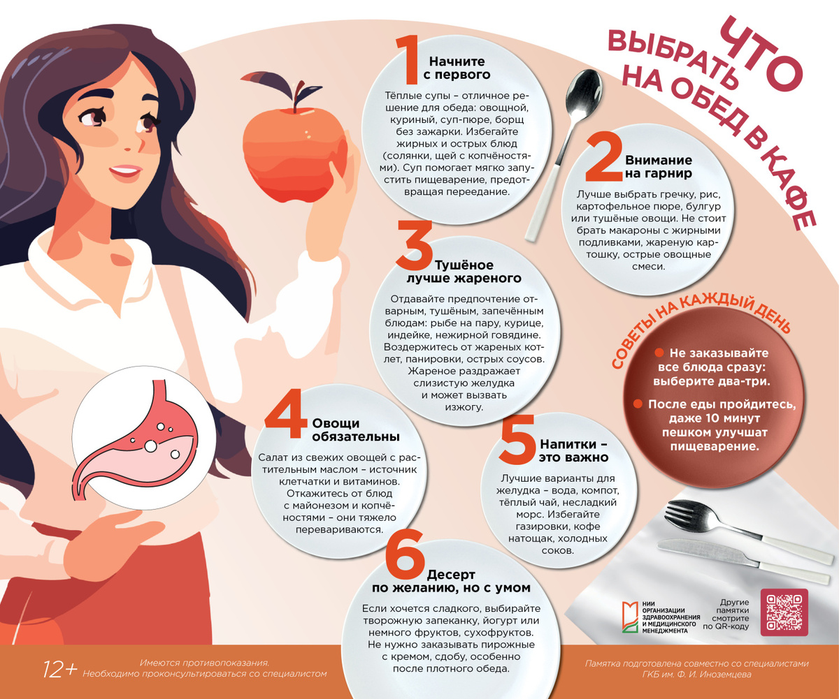 Памятка: Что выбрать на обед в кафе