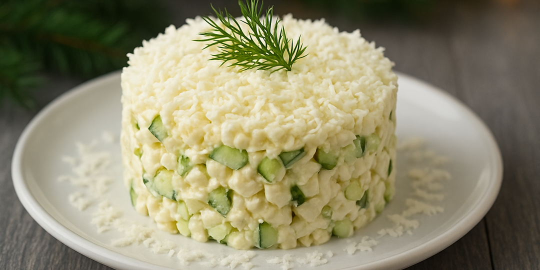 Салат «Снежок» с кальмарами — мой любимый праздничный вариант