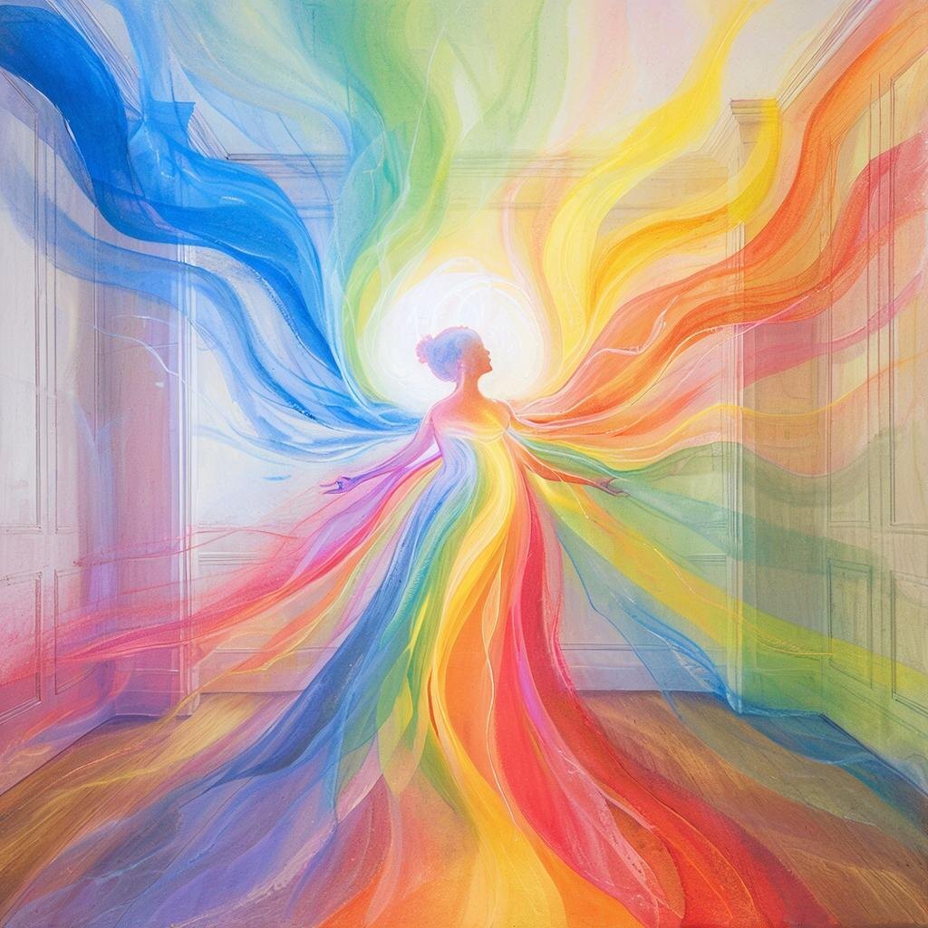 Хромотерапия. Иллюстрация сгенерирована нейросетью