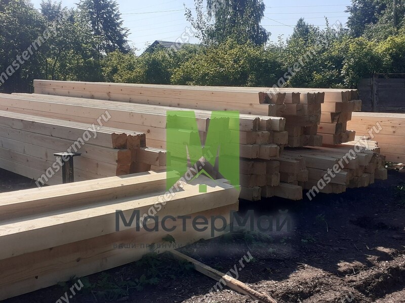 Выгрузка домокомплекта для дома из бруса.https://mastermay.ru/