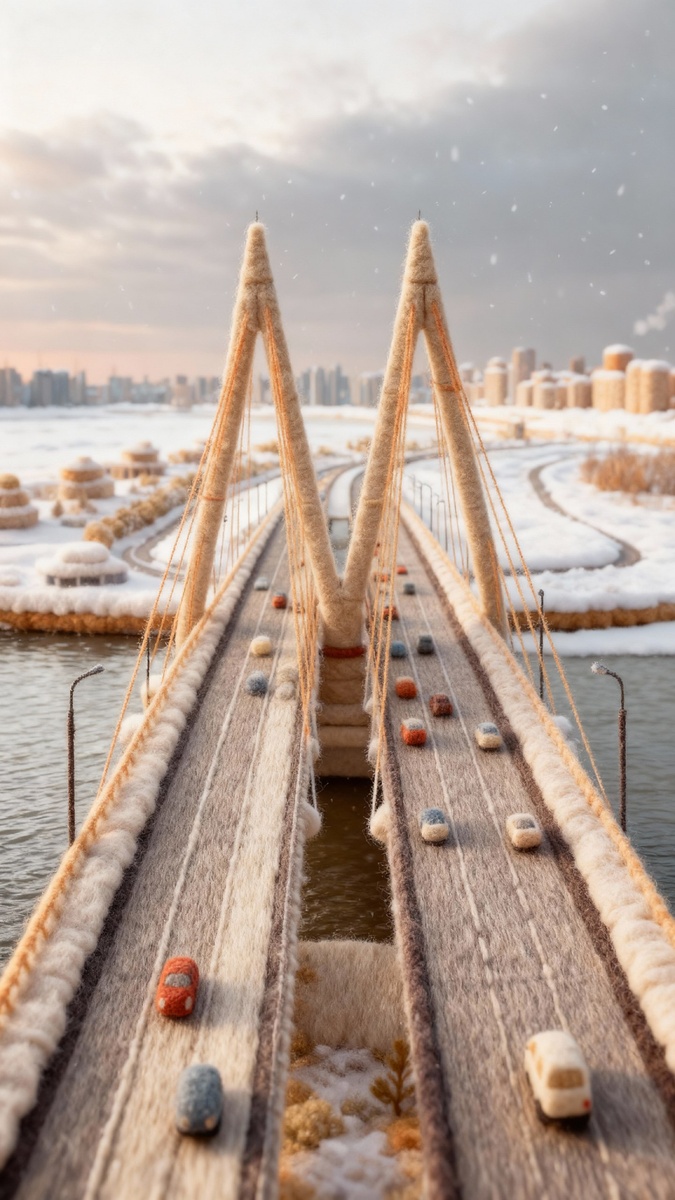 Войлочный мини-город