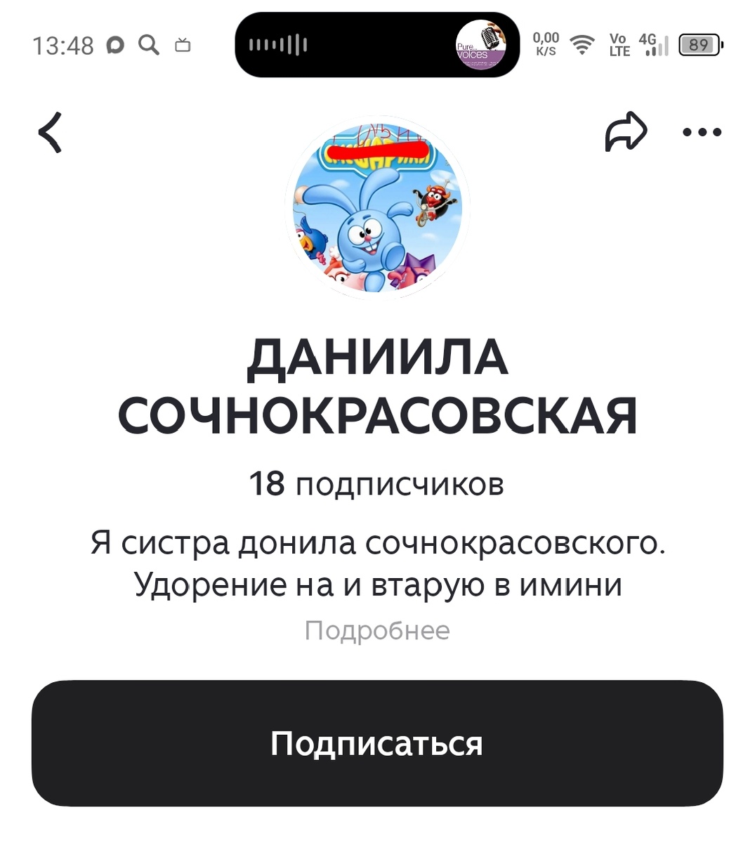 Обзывает Смешариков.