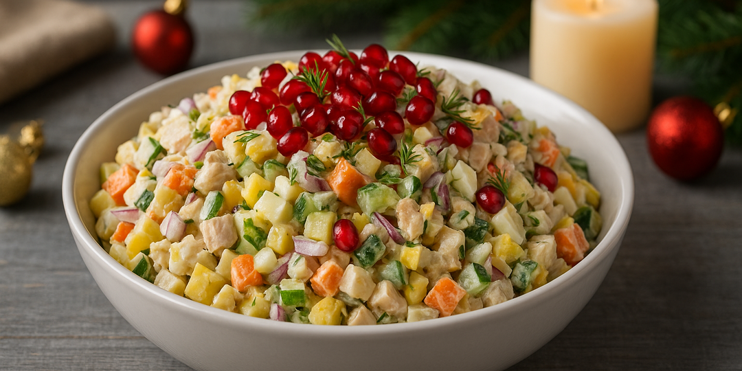 Салат «Гранатовый Бриз» с курицей и маринованным луком