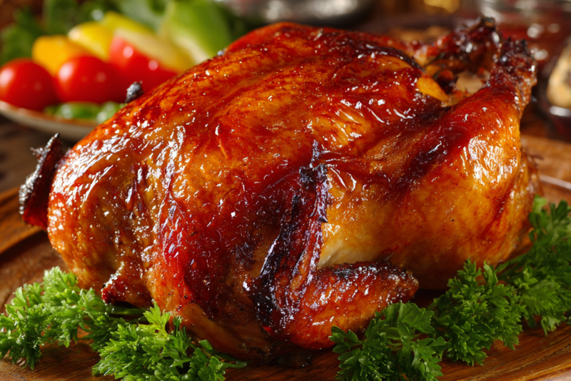 Сочная поджаристая курочка в духовке