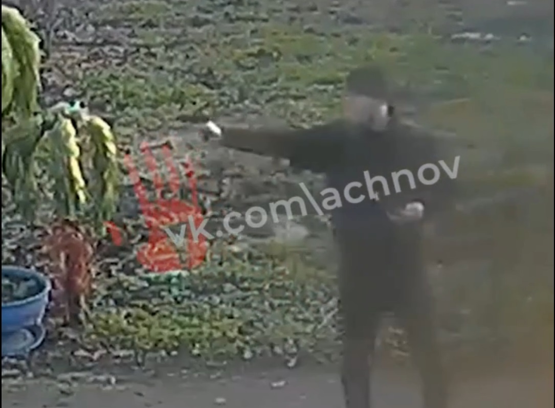 Стоп-кадр с камеры наблюдения. Предмет похожий на оружие виден отчетливо