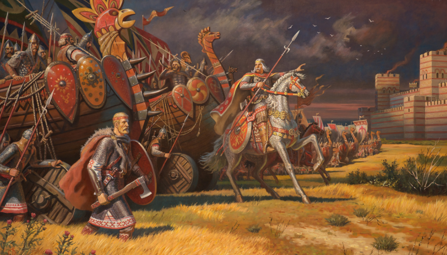 "В лето 907. Идущие на Царьград." Ольшанский Б.М.