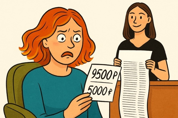 Звоню — говорят 5000. На выходе требуют 9500. Спрашиваю «За что?», а мне: «У вас волосы густые, это дорого. Плюс сушка, мытье...». Я чуть не разрыдалась от такой наглости прямо на кассе