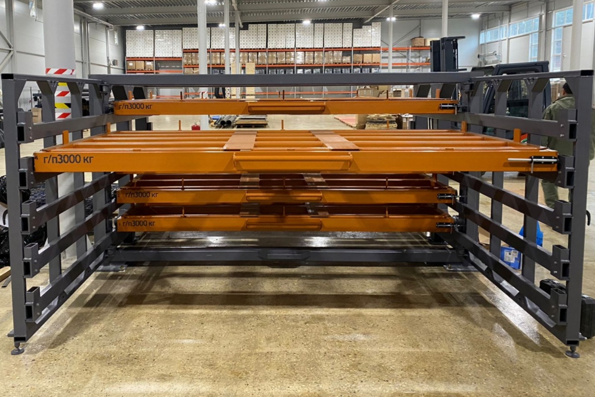 Стеллаж Дровер для листового металла в открытом виде