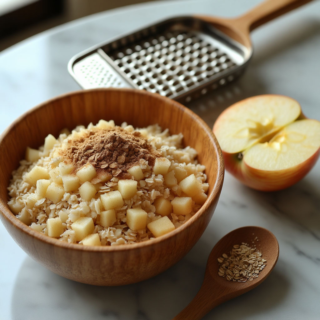 🌾 Добавьте овсяные хлопья, корицу, мёд (если нужно).  
