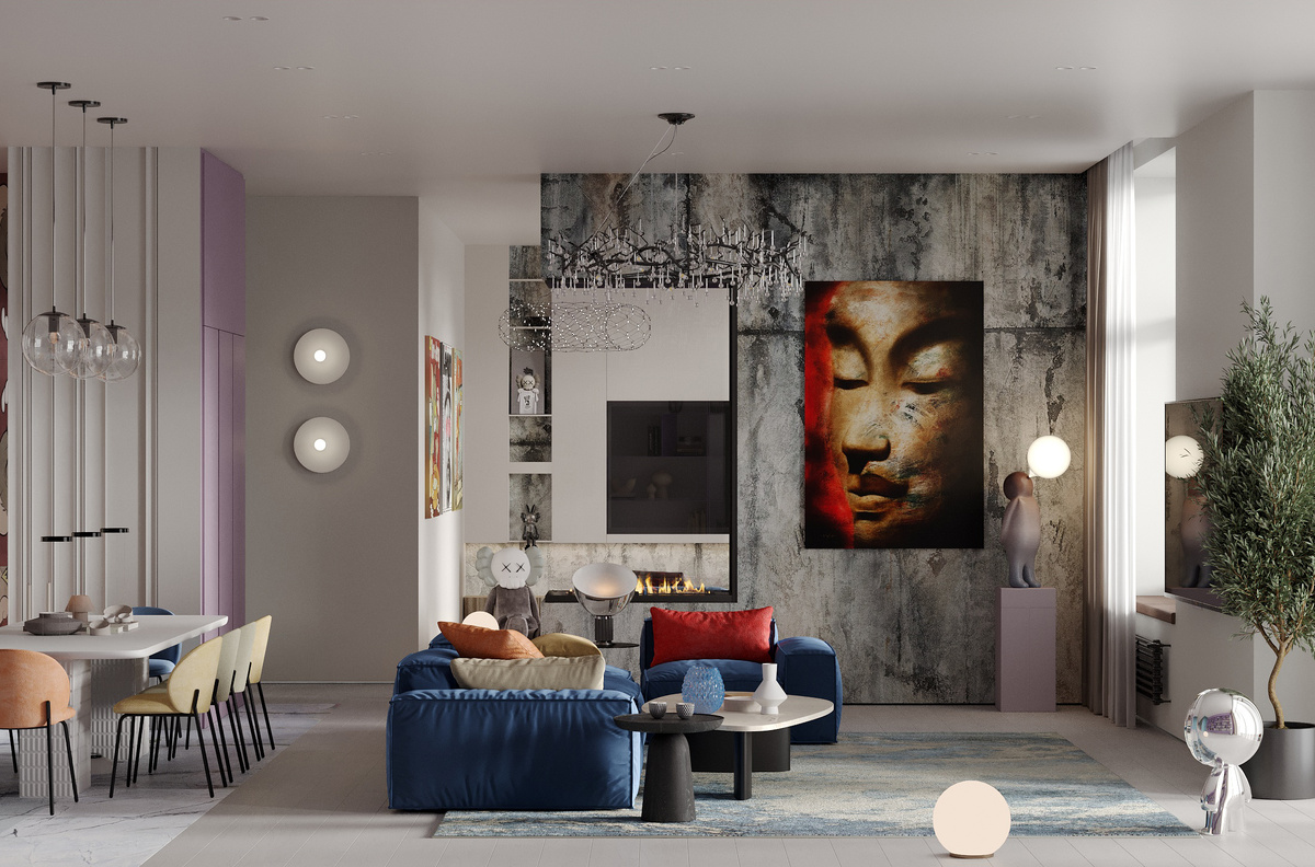 красный цвет в интерьере