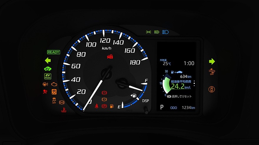    На фото: щиток приборов посвежевшего универсала Toyota Probox