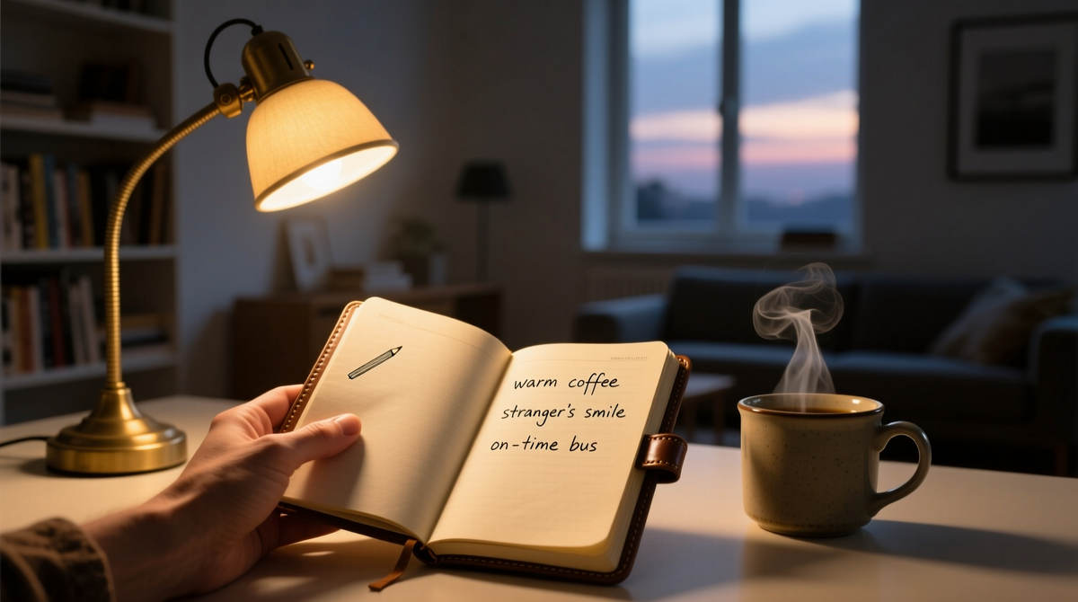 Ежедневная вечерняя практика благодарности помогает сместить фокус внимания с негатива на позитивные моменты. Это упражнение способствует развитию нейропластичности мозга, укрепляя чувство спокойствия.