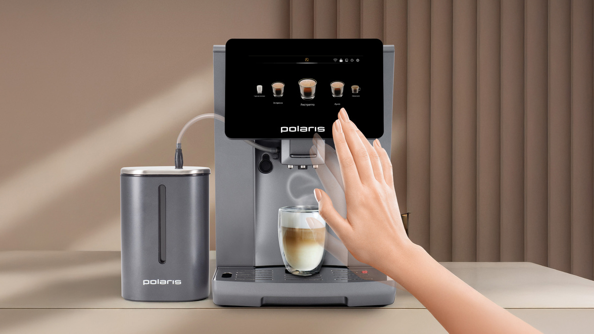 Кофемашина Polaris PACM 2085GC Wi-Fi IQ Home с управлением жестами.