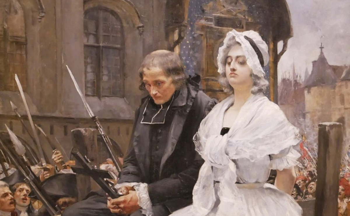 Франсуа Фламенг "Мария-Антуанетта едет на казнь" (1885) 