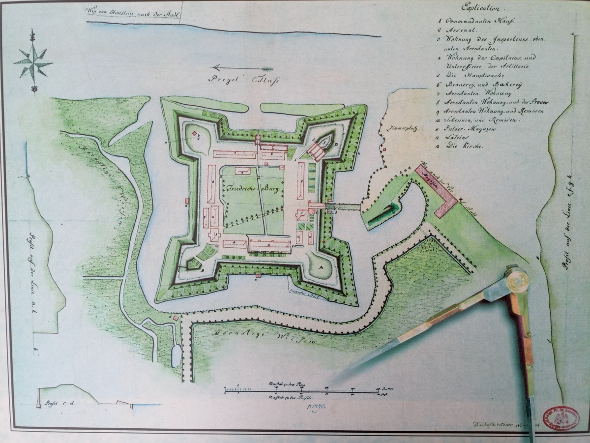 План крепости Фридрихсбург.