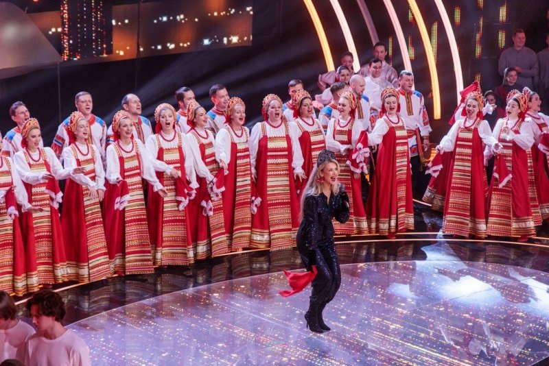    Шоу «Ну-ка, все вместе! Хором!» Фото: Телеканал «Россия».