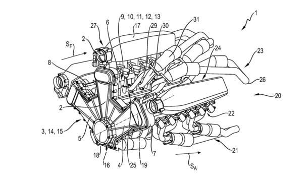 Патент Porsche на двигатель W до 18 цилиндров Foto: Porsche, World Intellectual Property Organization