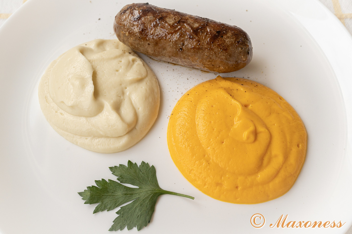 Пюре из корня сельдерея и из батата