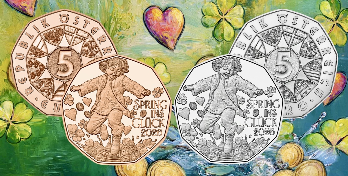 5 евро 2026 года «Прыгай от радости» серии «Новогодние монеты»