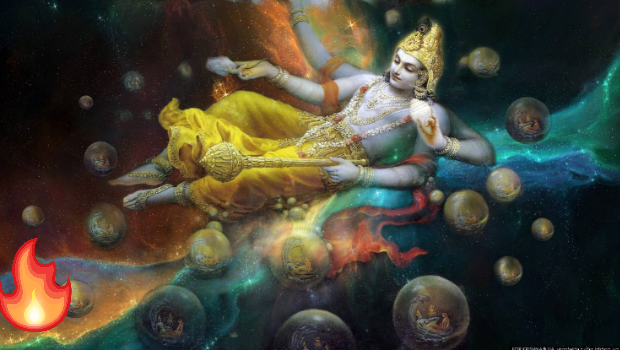 Вишну - трансцендетально парит над мирами